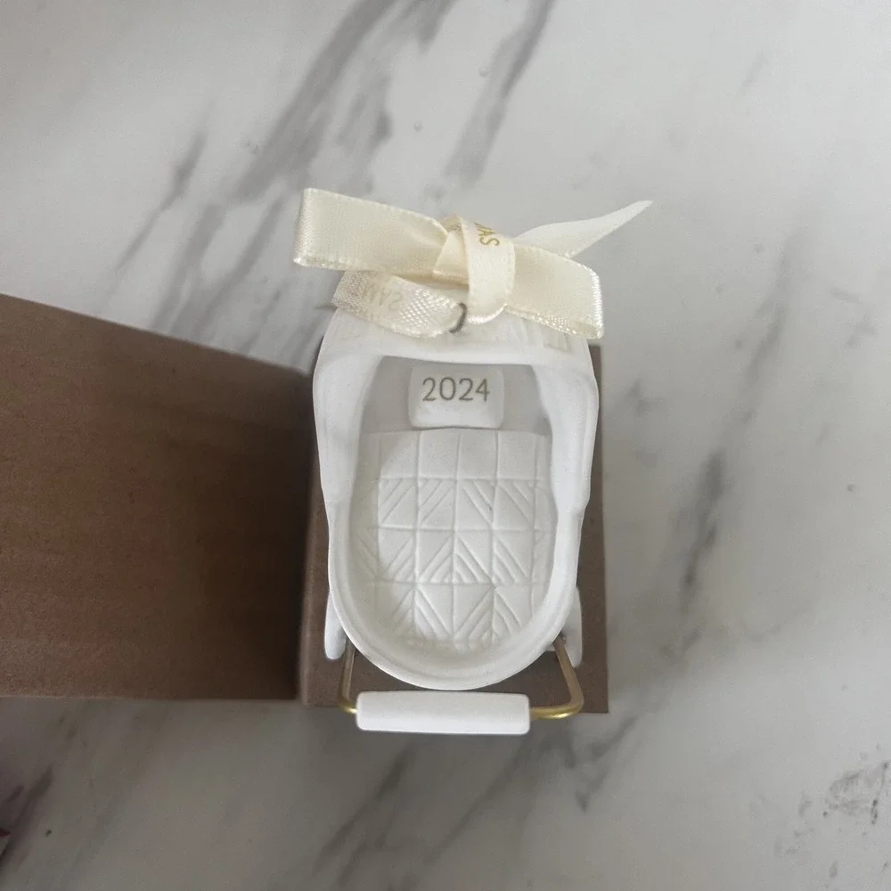 Hallmark Keepsake Baby's First Christmas Ornament Cream Porcelain 2024 BxP&AA‎